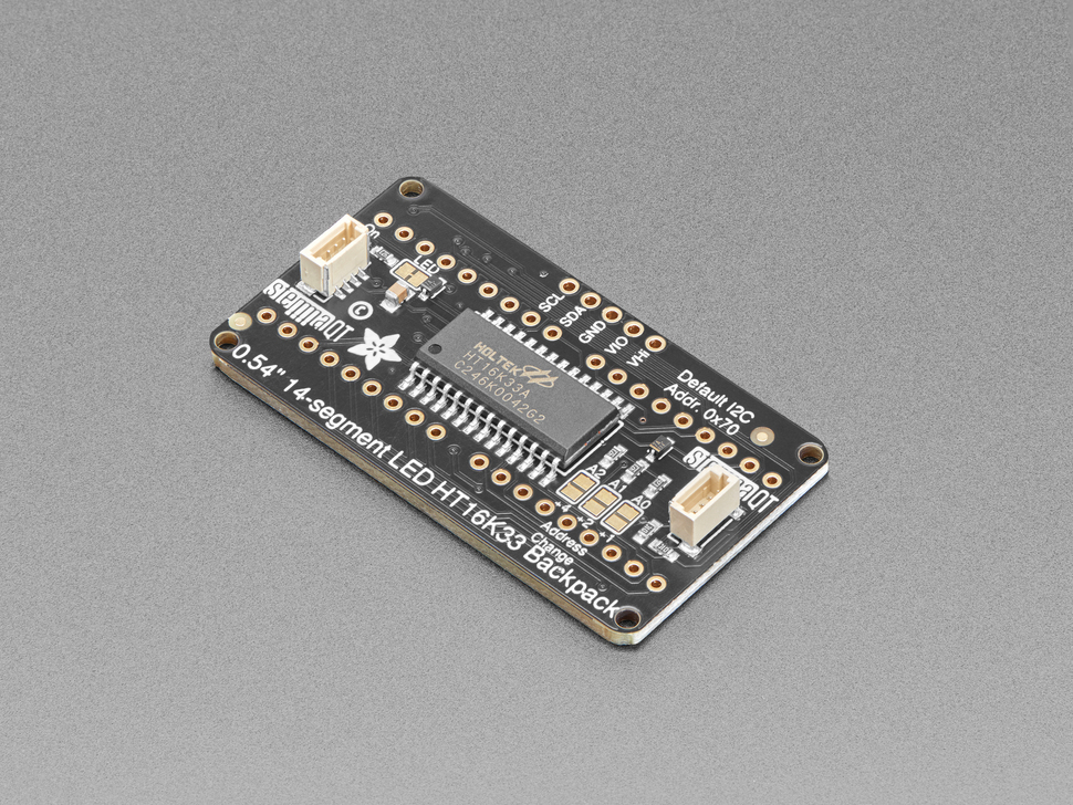 Quad Alphanumeric Display White 0.54 inch with I2C Backpack