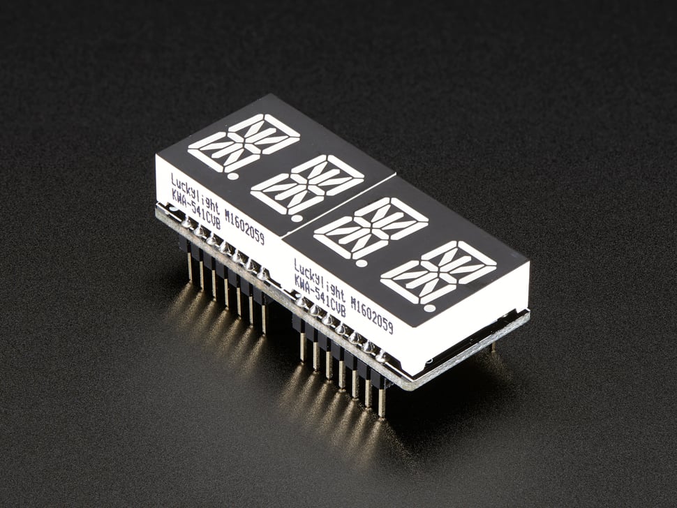 Adafruit 0.54" Quad Alphanumeric FeatherWing Display - Red