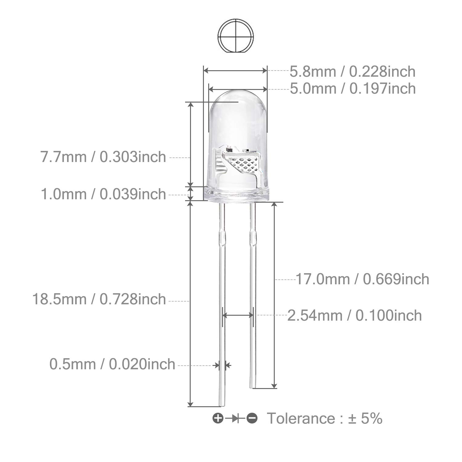 5mm RGB Multicolor Slow Blinking LED