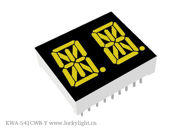 Lucky Light KWA-541CWB-Y White Alphanumeric Display