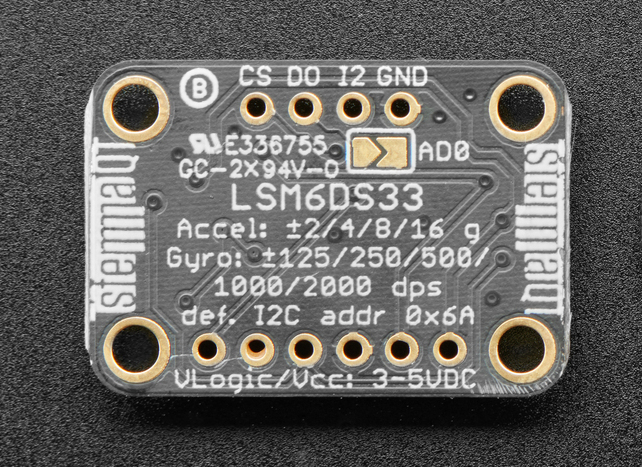 LSM6DS33 Pinout Back