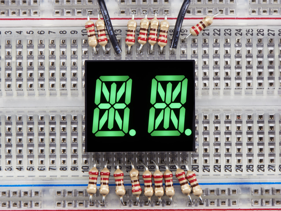 Lucky Light KWA-541CPGB Green Alphanumeric Display
