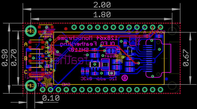 OLED FeatherWing Fab Print