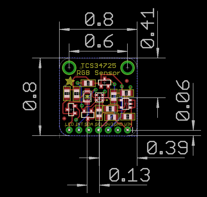TCS34725 Dimensions